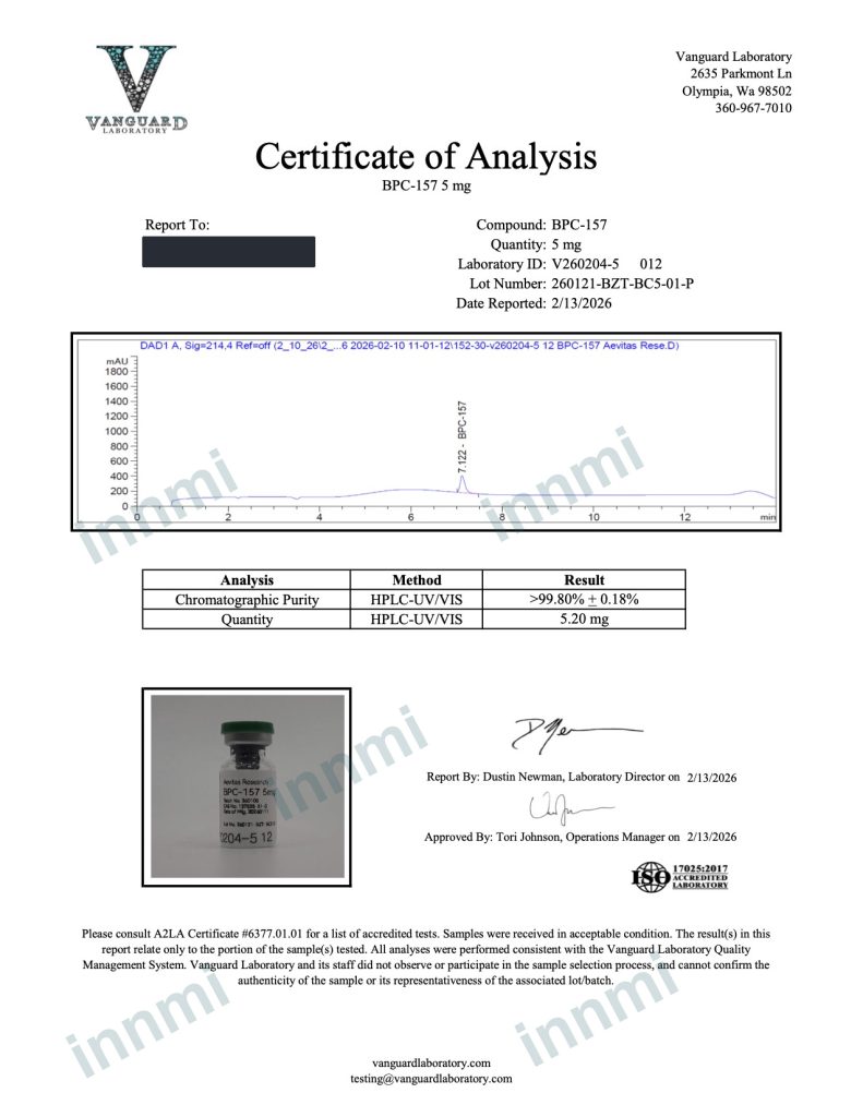 BPC-157 5mg analytical report