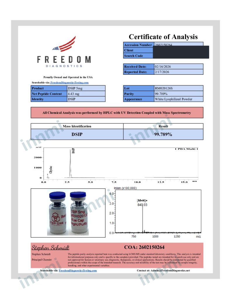 DSIP 5mg analytical report