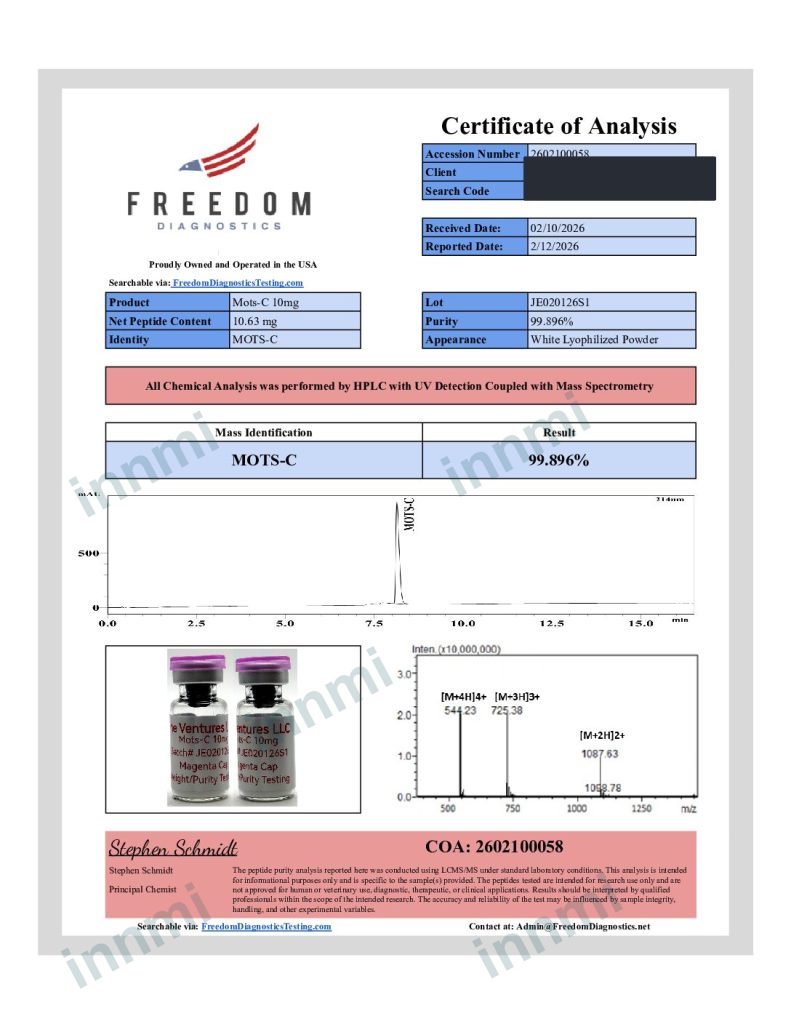MOTS-c (Human) 10mg analytical report