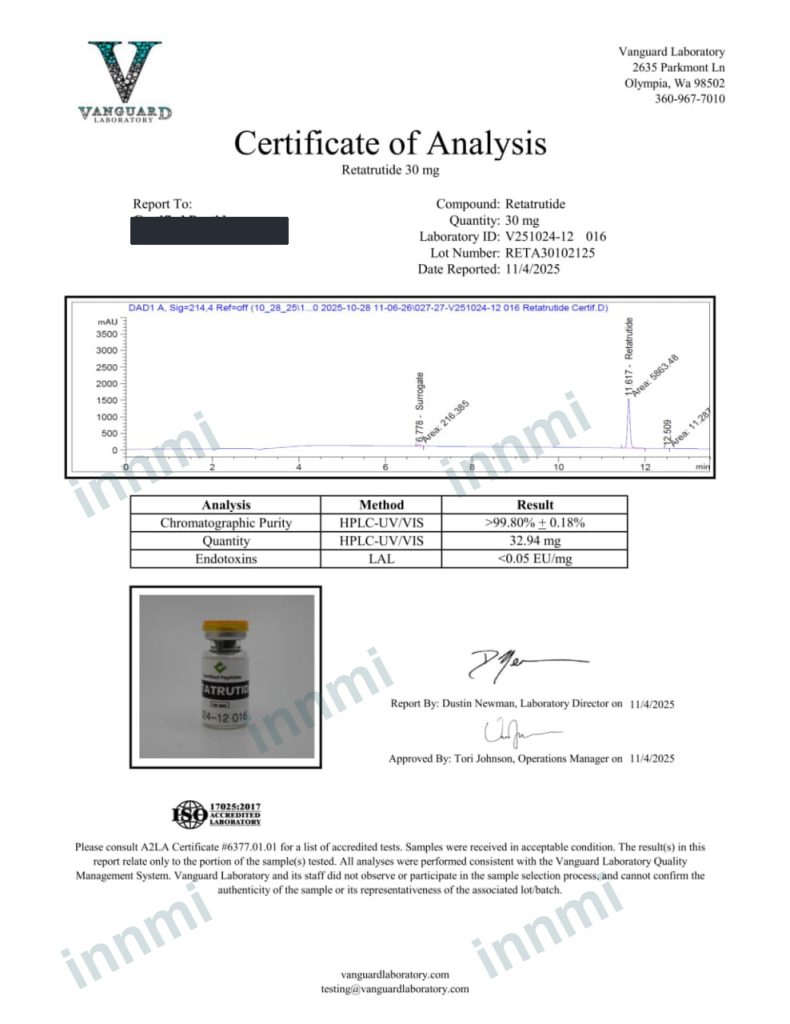 Retatrutide 30mg analytical report