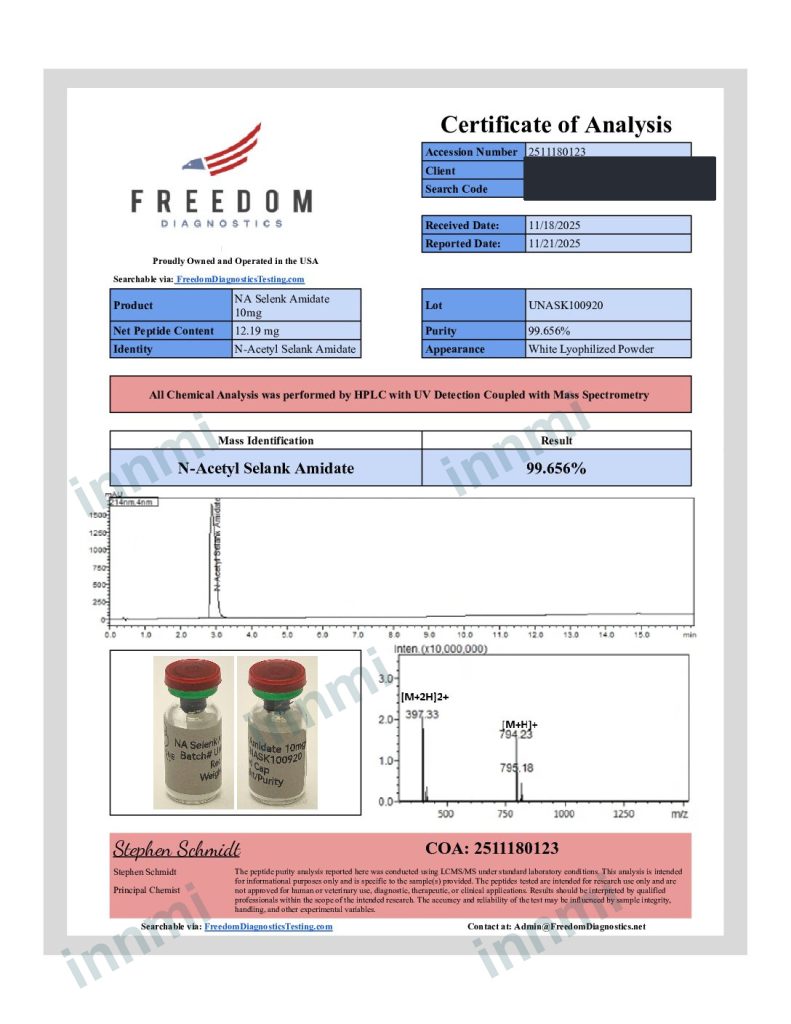 Selank 10mg analytical report