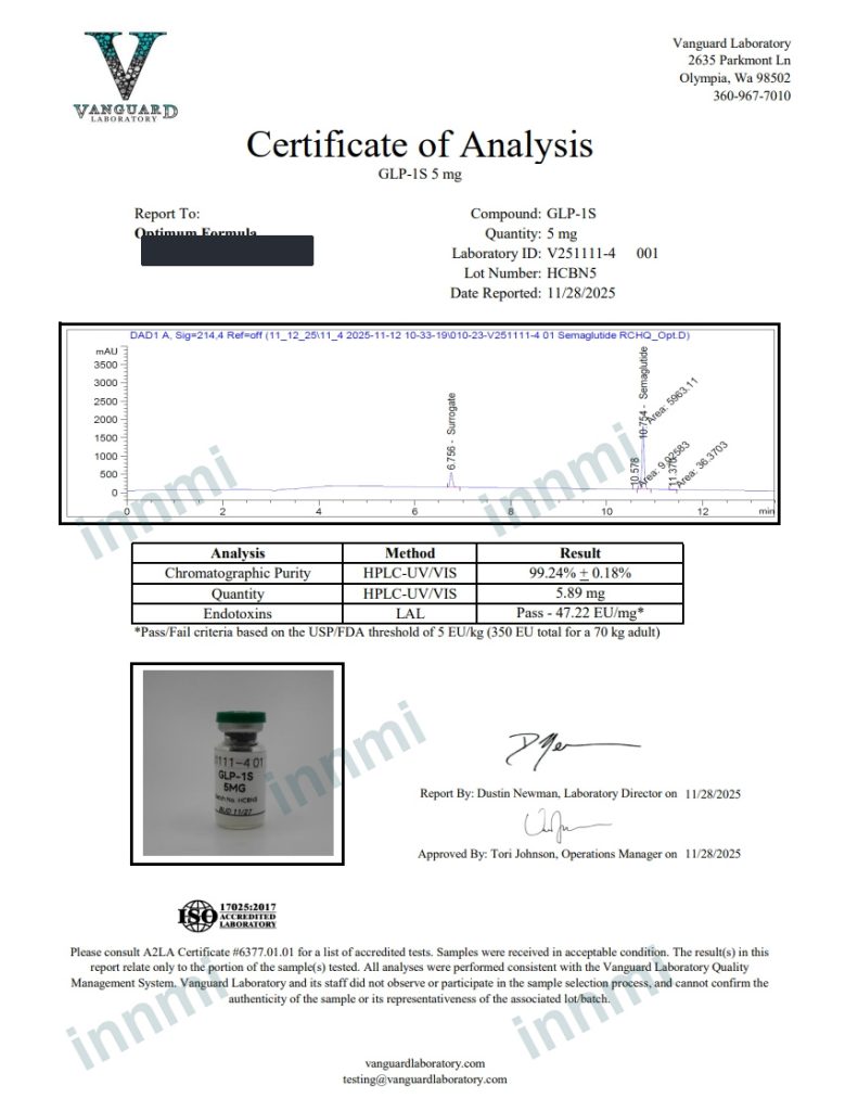 Semaglutide 5mg analytical report