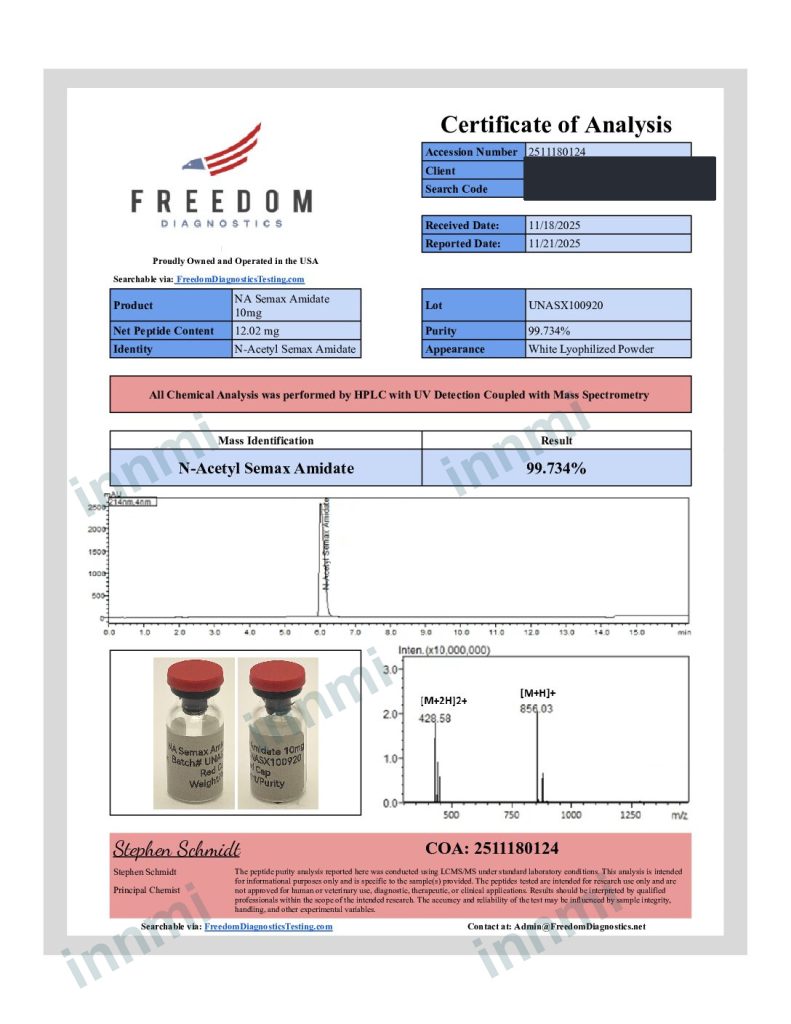 Semax 10mg analytical report