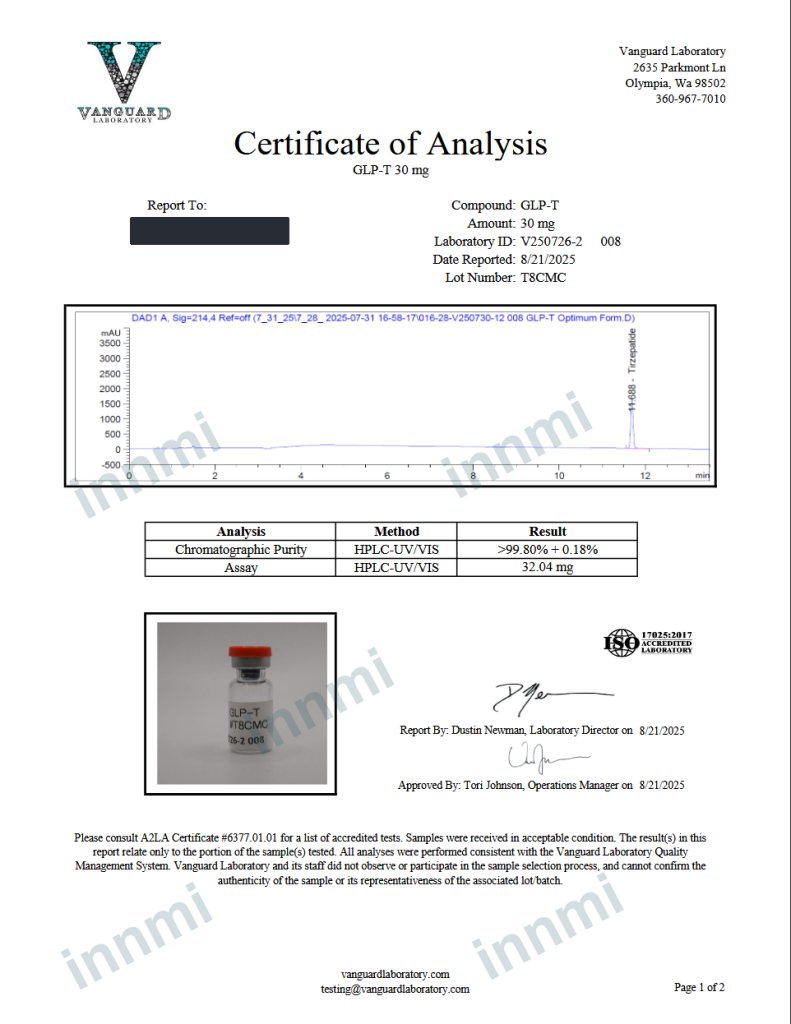 Tirzepatide 30mg analytical report