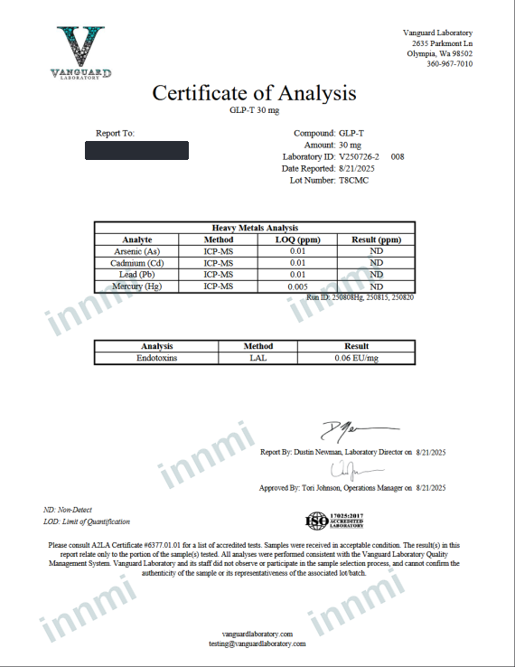 Tirzepatide 30mg analytical report